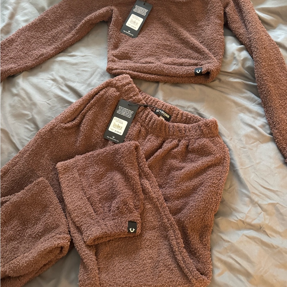 Cozy Brown Fleece Lounge Set